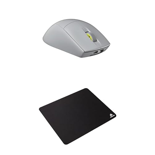 Image of Corsair M75 AIR Wireless Ultra Lightweight Gaming Mouse MM100 Cloth Mouse Pad - 2.4GHz & Bluetooth - 26,000 DPI - High-Performance Mouse Pad - Optimized for Gaming - Light Gray
