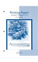 Paperback Working Papers Volume 1 Chapters 1 to 14 to accompany Accounting: The Basis for Business Decisions Book