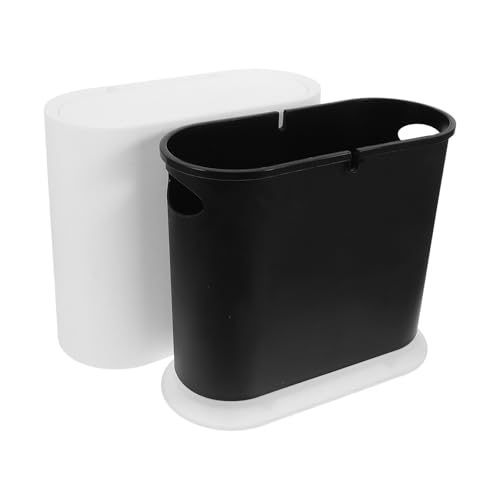 Caneca de basura con tapa y ruedas blanca