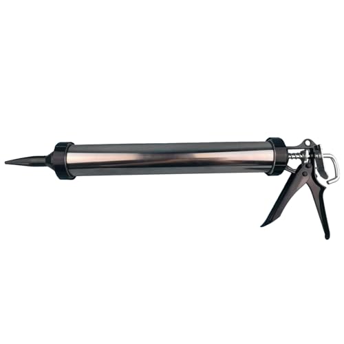 FOKOCALI Manual Sausage Caulking Gun, Black 20 oz, 18:1 Thrust