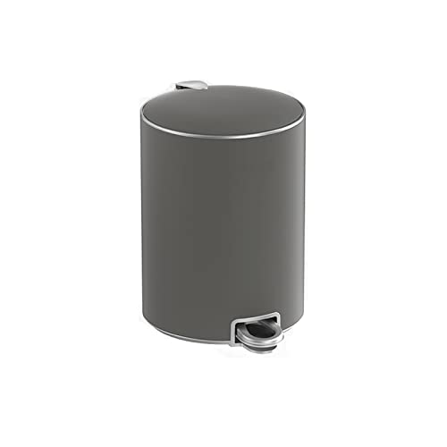 CJHFR472SG Cubo Basura Cocina Bote de basura grande de acero inoxidable for el hogar, 8L/12L/15L, cocina, baño, dormitorio con tapa, bote de basura Papelera Baño(Grey,8l)