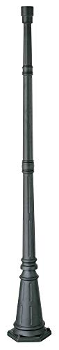 John Timberland Hepworth Traditional Outdoor Light Post and Cap Base Black Iron Aluminum Pole 76 3/4" Accessory for Exterior House Porch Patio Garage Yard Garden Driveway Home Lawn Walkway