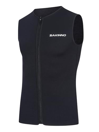 Men Camiseta sin mangas de traje de neopreno de 3mm para buceo y surf con cremallera y elasticidad para snorkel miniatura 4