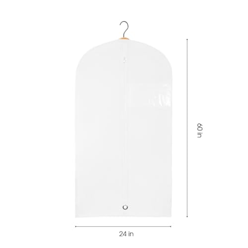 Trend CaseUK Garment Bags for Hanging Clothes, Suit Hanging Garment Bags, Zippered Garment Bags with Clear Window, Breathable Garment Covers for Suits, Dresses, Closet Storage and Travel, 60in(1 Pack)2