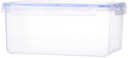 Image of Aristo Lock & Fresh 402 Plastic Storage Container For Storing grains, pulses, rice, wheat etc set of 3-6400 ML, Transparent Clear, large (LOCK&FRESH402) (29.5 x 22.5 x 13cm)