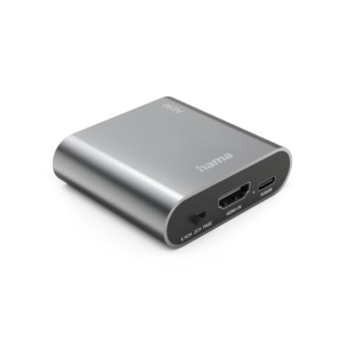 Extractor de audio HDMI Hama AE90 adaptador HDMI a audio Toslink y jack plata 2