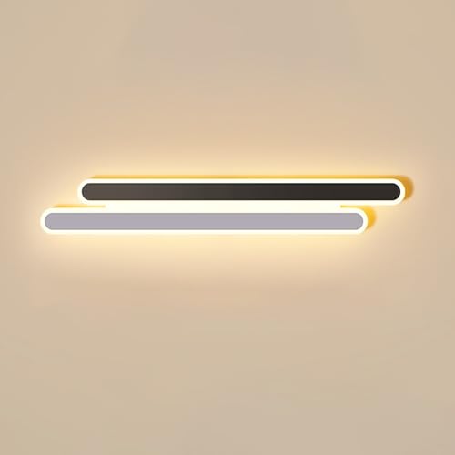 Sconce mural linéaire noir ZR98US lampe bandeau LED salon 60cm