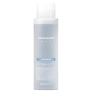 COMMON GROUND NUE Aqua Micellar Water Makeup Remover 3-in-1 Cleanser, Astringent, Makeup Remover, Non-Greasy, No-Rinse, Hydrating, Plant-Based, Organic Aloe Vera & Cucumber, 8.4 Fl Oz