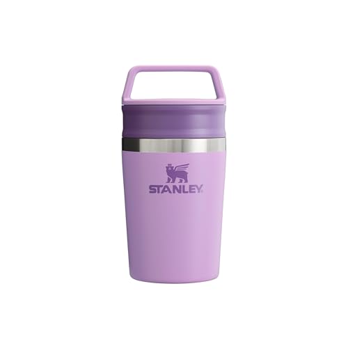 STANLEY Termo Cafe To-Go 0.23L - Mantiene 3 Horas Caliente - 4 Horas Frío - Sin BPA - Antifugas y Apilable - Apta Para Lavavajillas - Taza Café Para Llevar - Vaso Termico - Lilac