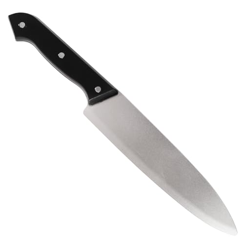 MOODUUTY Prop Fake Knife - Realistic Kills Butcher Prank Props Costume Fake Knife Accessories for Halloween Horror Party Movie Cosplay Role PlayingGray