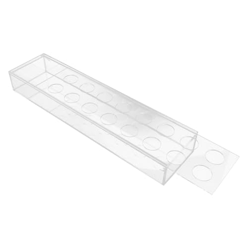 ULTECHNOVO Caja De Obsequio De Cristal Transparente Florero Rectangular Centro De Mesa para Arreglos De Rosas Decoración De Hogar y Eventos