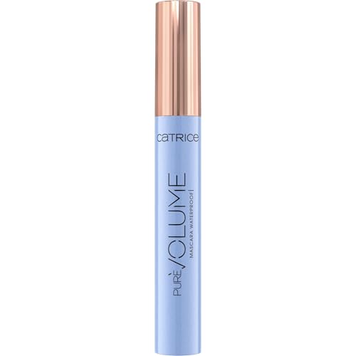 Catrice Pure Volume Mascara Waterproof, Wimperntusche, Nr. 010 Black Waterproof, schwarz, volumengebend, mit Ölen, Wischfest, natürlich, wasserfest, vegan, ohne Parfüm (10ml)