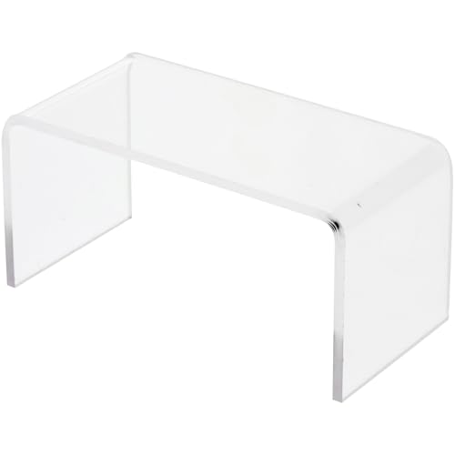 Plymor Clear Acrylic Rectangular Display Riser, 2" H x 4" W x 2" D (1/8" Thick)