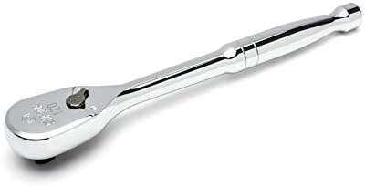 SATA 1/2-Inch Drive 120P Professional Ratchet with Dual-Pawl 60-Tooth Teardrop Head and 3-Degree Swing Arc,…