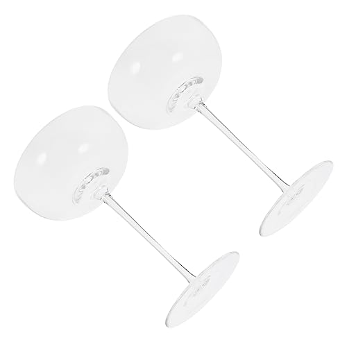 Mikinona 2 Piezas Copa De Vino Tipo Cáliz De Vidrio Transparente Copas De Vino Forma De Globo Para Obsequio Para Mujeres Para Fiestas De Hogar y Celebraciones