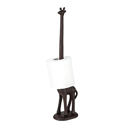 Youyijia Creative Toilet Roll Holder Metal Giraffe Bathroom Toilet Roll Holder Free Standing Paper Roll Storage Rack Animal Shape Paper Tube Rack for Home Decoration Toilet Bathroom Kitchen