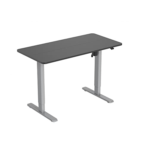 Table de bureau EQUIP 650811 avec plateau robuste noir mat