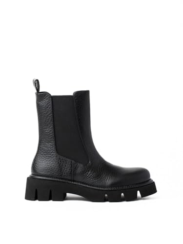 Bottines PALOMA BARCELÓ Cintia en cuir noir résistant pour pieds sensibles en hiver