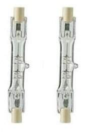 Twin Pack 150w 78mm Tungsten Linear R7s Halogen Floodlight Security Light Bulb