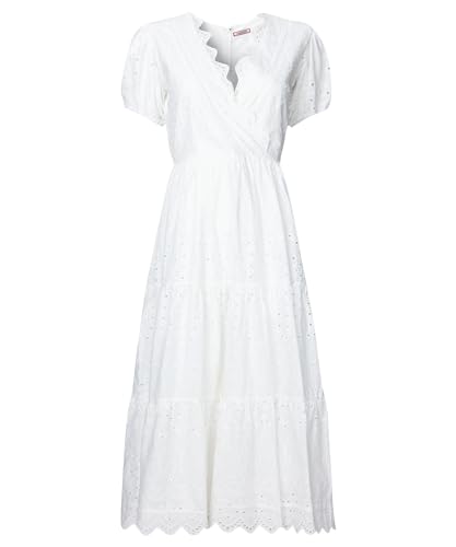 Robe midi brodée pour sculpter la silhouette avec confort
