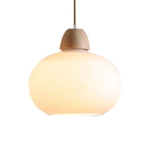Suspension à vis E27 rétro japonais avec abat-jour en verre créatif décoratif