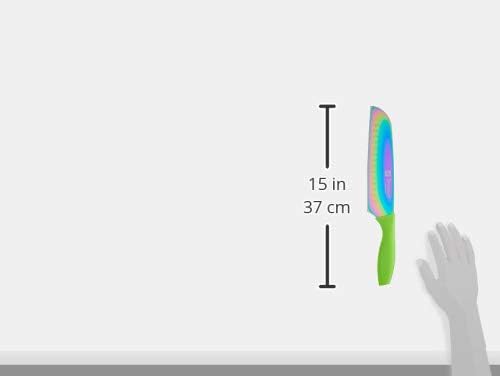 Hampton Forge HMC01E550S Rainbow Titanium – 10 Piece Knife Set with Blade Guards, Stainless Steel