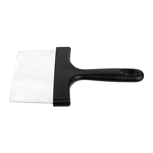 Abaodam Barbecue Spatula Scraper Barbecue Grill Grilling Accessories Scrubbers for Grill Pan Grill Pan Cleaning Tools Barbecue Plate Cleaning Tools Pan Scrubbers Black Stainless Steel
