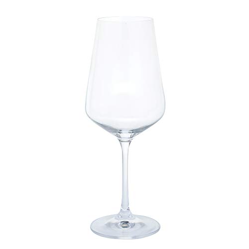 Dartington Crystal Cheers! Red Wine Glass, Set of 4 | Modern Red Wine Glasses | 237mm | 450ml | Dishwasher Safe | Classy and Elegant Glassware | Perfect for Entertaining | Gift for Family or Friends