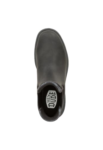 HEYDUDE Men's Branson Classic, Black, Size 9 | Men’s Pull-On Boots, Water-Repellent, Lightweight Casual Boots for All-Day Comfort - image 4