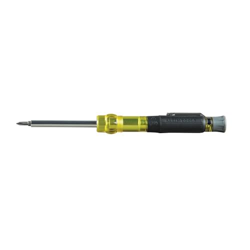 Klein Tools 32613 Multi-Bit Screwdriver, Precision HVAC 3-in-1 Pocket Screwdriver with Phillips, Slotted and Schrader Bits by KLEIN TOOLS - Used condition - US$13.73