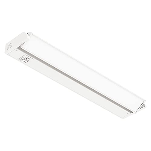 Super Big Clearance! GetInLight 3 Color Levels Swivel LED Under Cabinet Light, Glass Cover, Dimmable, Hardwired/Plug-in, Warm White(2700K), Soft White(3000K), Bright White(4000K), White Finished, 18-inch, IN-0202-2-WH