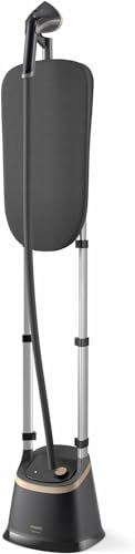 Philips Kledingstomer - 2000 W, 40 g/min Constante Stoom, 3 Stoomfuncties, 2-Liter Watertank, Eenvoudig Ontkalken door Spoelen, Grote Stoomplaat, Donkergrijs (STE3170/80)