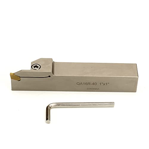 Oscarbide 1"X1"Shank Nickel Plated Indexable Grooving Parting Cut-Off Holder Heavy Duty Qa16R-40 Right-Hand Lathe Cut Off Tool With Gtn-4 Carbide Insert, 1Pcs #TOP7