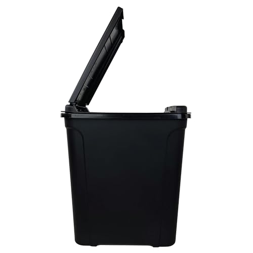 Caneca de basura de cocina con tapa negra 7.6 gal miniatura 7