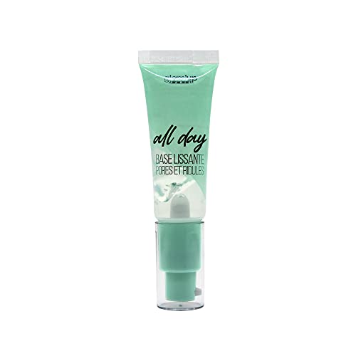 Glam'Up Paris – Base alisadora de poros y arrugas – Base de maquillaje suavizante y unificante – Relleno de poros y arrugas – Textura de gel transparente – Aplicador bomba – 25 ml