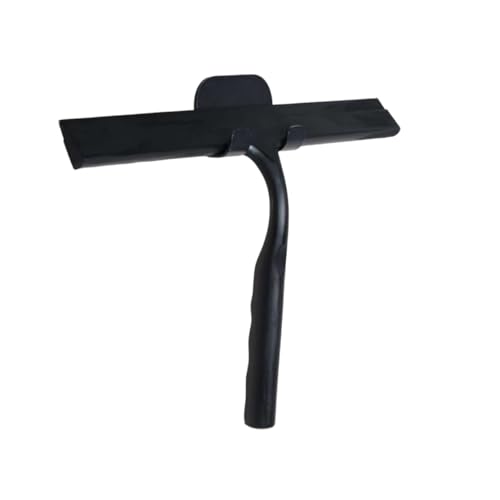 Shower Squeegee For Glass Doors,Maslasee Bathroom Squeegee With Hook Shower Wiper Screen for Bathroom Silicone Window Wiper, 25cm, Black