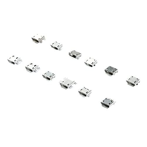60pcs/lot 5 Pin SMT Socket Connector Micro USB Type B Female Placement 12 Models SMD DIP Socket Connector