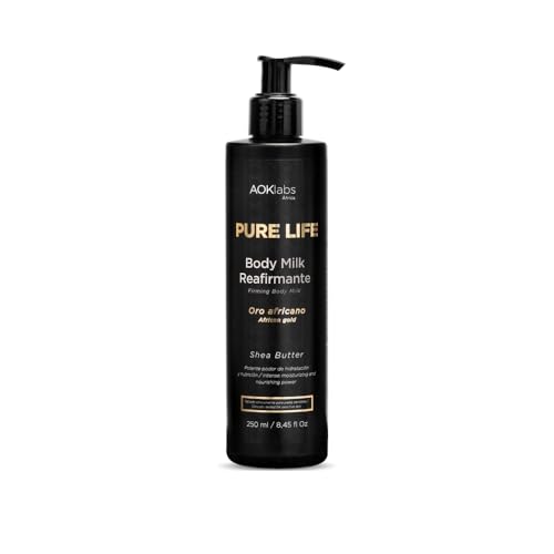 AOKlabs Pure Life - Body Milk Reafirmante 250 ml | Leche corporal hidratante y nutritiva | Con colágeno vegetal, Kigelia Africana y karité | Mejora firmeza, elasticidad y suavidad