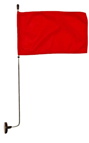 Magnetic Base Flag Holder - 90-Degree Angle - Hold Force 99 lbs. 8 x 13 Red Flag