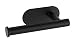 Produktbild WENKO Turbo-Loc Toilettenpapierhalter Orea Black Matt, Befestigen ohne bohren, Papierrollenhalter für Aufbewahrung des WC-Papiers, hochwertiger rostfreier Edelstahl, Schwarz matt, 16 x 4,5 x 7 cm