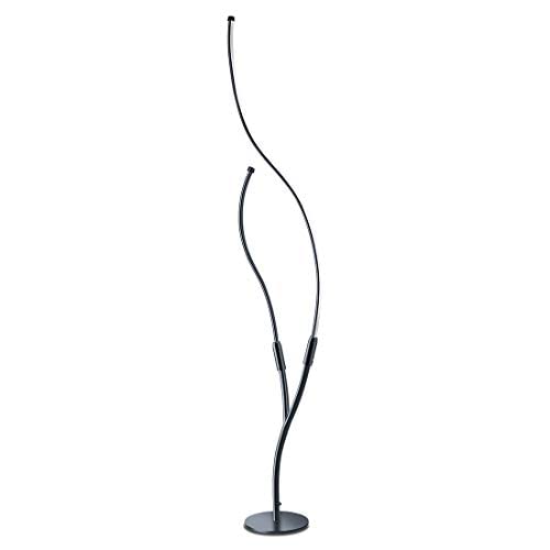 ELINKUME LED Lámpara de pie Regulable luz de pie,Diseño Moderno lamparas pie con Mando Distancia Lamparas para Lectura Negro Adecuada Para Dormitorio,Salón de Estar y Oficina (40W) Cover