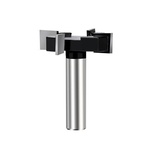 LOAEBCUH 表面仕上げルータービット 1/2インチシャンク スラブ平坦化 2 3 4 フルート T型スロッティングカッター 木材用