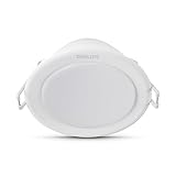 philips lighting faretto da incasso led meson, equivalente a 6 w, 30k, luce bianca calda, non dimmerabile, bianco (59444310)