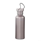 Botella de agua de acero inoxidable de 500 ml/600 ml/750 ml, botella de viaje a prueba de fugas, botella de agua de metal aislada al vacío, botella de agua portátil para fitness, campamento (600 ml)