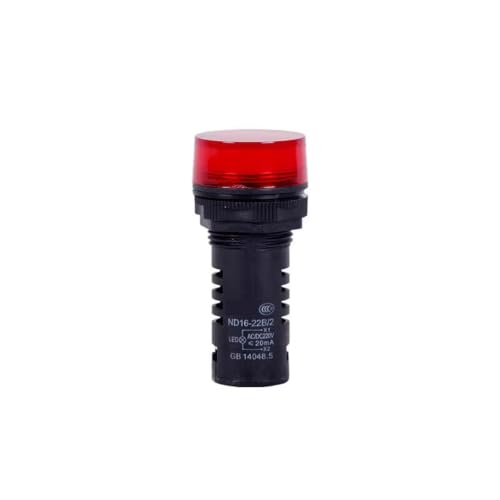Piloto indicador de señal rojo ND16-22B/4 de 220V para paneles eléctricos