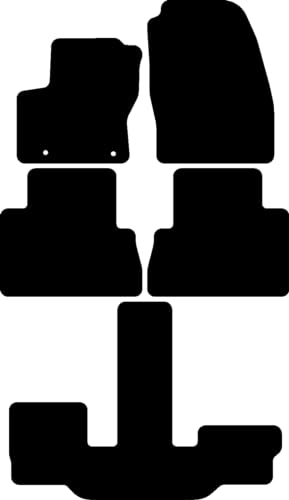 Kovvar Tapis de Sol Compatible avec Ford C-Max 2010-2015 Correspondant à la Version: Grand C-Max | Entraxe Fixations (Chauffeur) 26,6 cm | Qualité: Basic