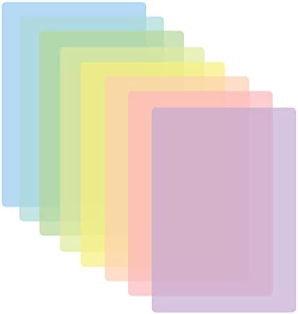 Wendergo 8x A4 Colour Overlays for Dyslexia, Dyslexia Reading Overlays Aid, Light Coloured Plastic Guided Reading Overlays for Dyslexia, ADHD, Irlens Syndrome, Reduce Visual Stress