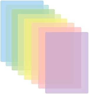 Wendergo 8x A4 Colour Overlays for Dyslexia, Dyslexia Reading Overlays Aid, Light Coloured Plastic Guided Reading Overlays for Dyslexia, ADHD, Irlens Syndrome, Reduce Visual Stress