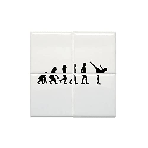 Céramique décorative patineuse artistique tableau mural athlète haut de gamme