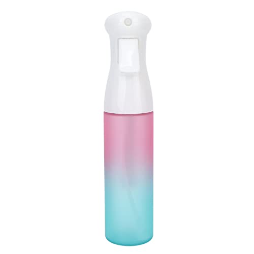 Qukaim Botella pulverizadora multifuncional, pulverizador continuo de niebla fina para peinado y limpieza, 300 ml, rosa y verde, botella de riego